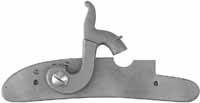 Lock, percussion, H.E. Leman Trade Rifle, 
right hand, by L&R